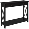 MOEPISY Console Table with Drawer and Storage Shelves, Foyer Entryway Sofa Table, Black - 4 of 4