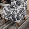 PAGED Accent Chair with Coffee Table, Elegant Living Room Chairs with Scroll-Style Arms and Classic Roman Column Legs for Office - 4 of 4
