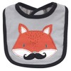 Hudson Baby Infant Boy Cotton Bib and Sock Set 5pk, Mr Fox, One Size - image 4 of 4