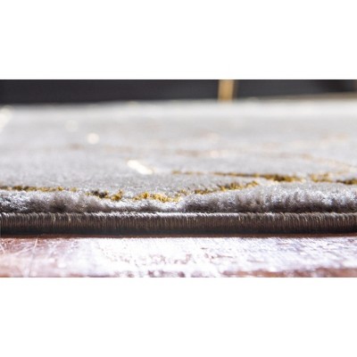 Gray and Gold Trellis 8' x 10' Rectangular Area Rug