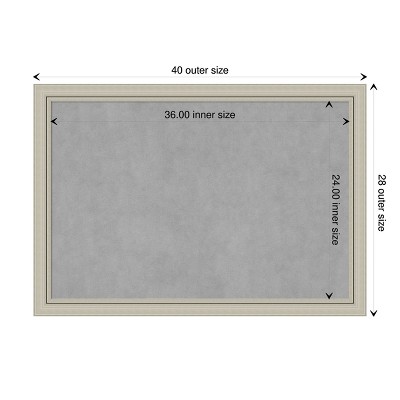 Romano Silver Framed Magnetic Board with Steel Surface