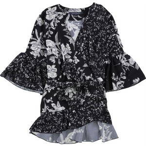 French Connection Womens Ellette Crepe Floral Wrap Blouse - 1 of 1