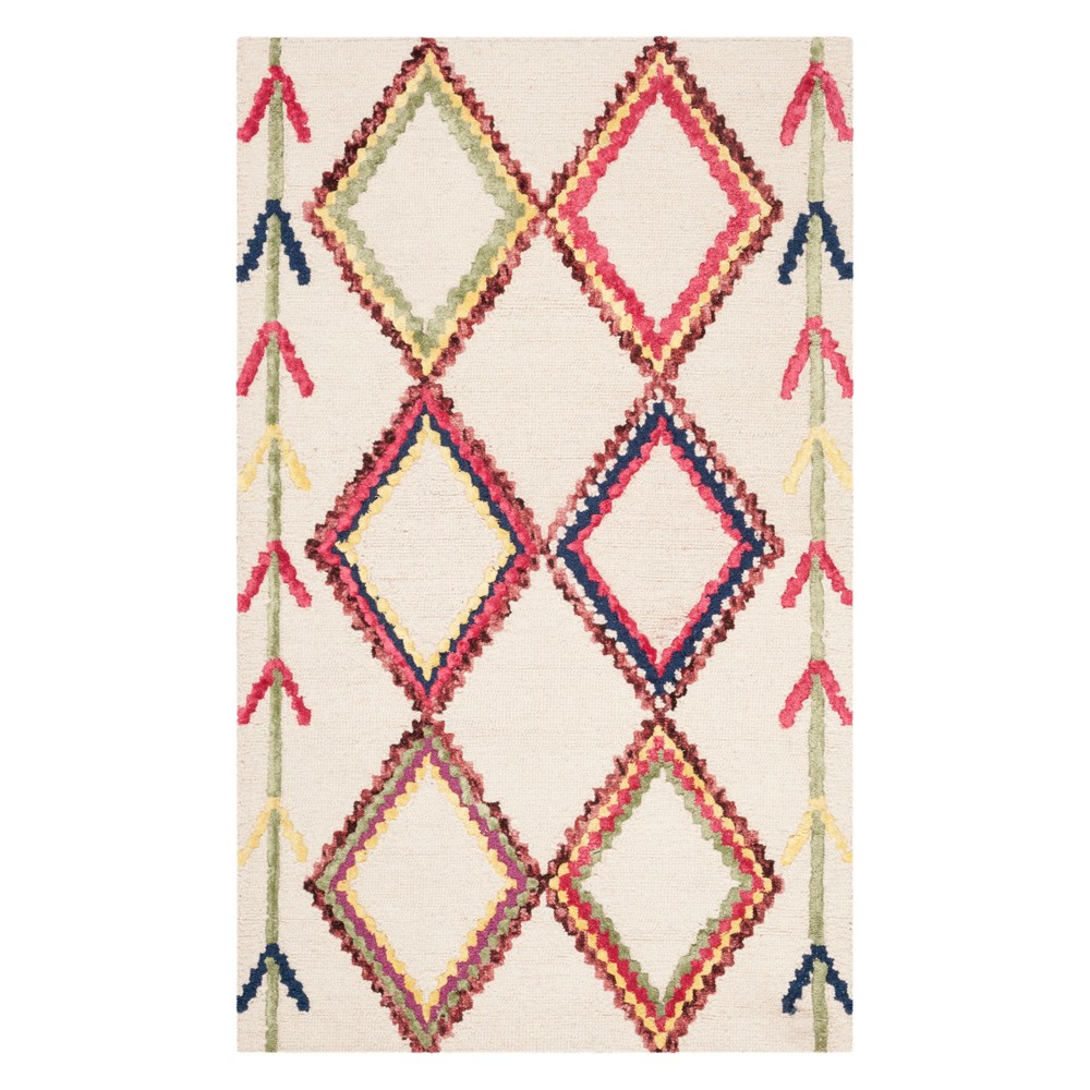 3'x5' Geometric Tufted Accent Rug Ivory - Safavieh