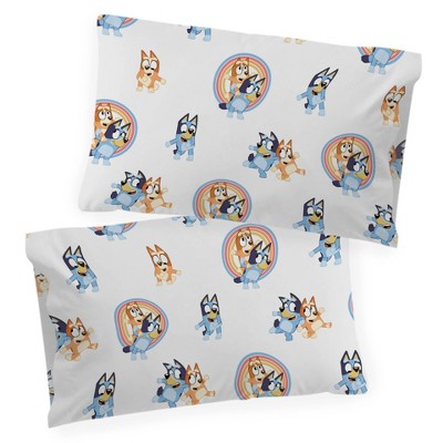 Saturday Park Bluey Rainbow in the Clouds 2-Pack Pillowcase