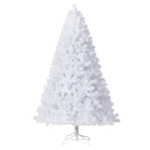 Pre-Lit Artificial Christmas Tree with Color Lights,Snow Flocked Full Prelighted Xmas Tree,Full Branch Tips& Foldable Stand for Party Decoration - 1 of 4