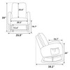Rocking Chair With Side Pocket Mid Century Accent Rocker Armchair For Nursery, Living Room Upholstered Wooden Chair - 4 of 4