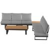 Outdoor Modular Sectional Sofa Set with Coffee Table, Side Table, and Adjustable Reclining Seats - 4 of 4