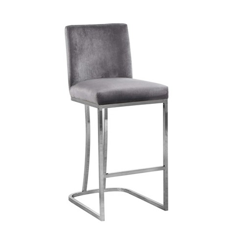 Meridian Furniture Heidi Collection, High Back Fabric Counter Stools