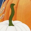 Evergreen Garden Flag Plaid Pumpkins Linen Double Sided Indoor Outdoor Decor 18" x 12.5" - 3 of 4