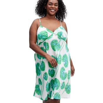 Women's Geranium Leaf Short Satin Slip Dress - DVF for Target