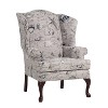 Comfort Pointe Oceanside Wing Back Accent Chair Gray: Upholstered, Nautical Style, No Assembly Required - 2 of 4