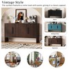 4-Door Large Vintage Storage Sideboard With Adjustable Shelves And Long Handles - 4 of 4