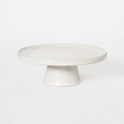 12" Stoneware Cake Stand Cream - Threshold™ designed with Studio McGee