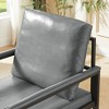 Tech Cloth Retro Leisure Armchair with Metal Armrests and Soft Cushion - 4 of 4