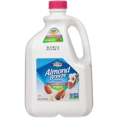 Blue Diamond Almond Breeze Unsweetened Original Almond Milk - 96 fl oz