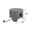 Cosmopolitan Astra Collection 23 Inch Fire Pit with Push Button Spark Ignition and Rain Cover for Patio, Lawn, and Garden, Dark Gray - 4 of 4