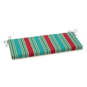 Aruba Stripe Outdoor Bench Cushion - Pillow Perfect - 1 of 4