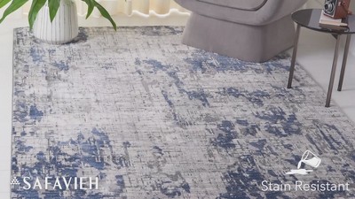 Elysian Fields Abstract Gray Synthetic 4' x 6' Area Rug