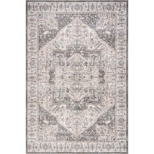 Nuloom Vita SplashGuard Vintage Medallion Machine Washable Area Rug - 1 of 4