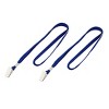 Unique Bargains Metal Nylon Badge Lanyards 28.5 x 0.5 Inch Blue 10 Pcs - 3 of 4