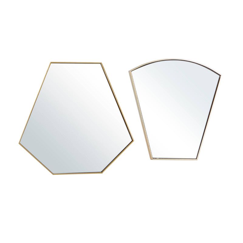 Contemporary Metal Wall Mirror Gold Set of 2 - CosmoLiving by Cosmopolitan, 5 of 6