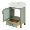 NicBex Bathroom Storage Cabinet with Sink, Bathroom Vanity, 1 Spacious Drawer and 1 Glass Cabinet Door for Bathroom - 2 of 4