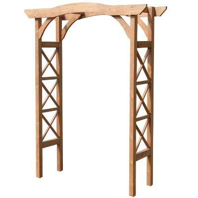 7' Venice Cedar Wood Weatherproof Arbor - Natural Wood - Merry Products