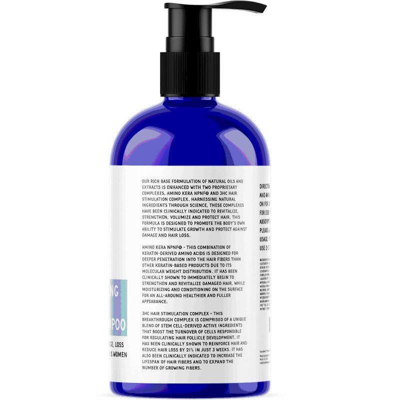RevivaHair Growth Stimulating & Anti Hair Loss Shampoo, Lemon Scented, Pure Biology, 8 fl oz, 2 of 3