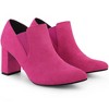 Perphy Women's Pointed Toe Chunky Heels Ankle Booties - 3 of 4