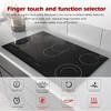 ZACHVO 36 Inches 5-Burner 8400W Smooth Surface Radiant Black Electric Cooktop with Double Ring & Bridge Element,220V–240V - 3 of 4