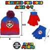 ABG Accessories Boys Super Mario Winter Hat and Gloves set – Red and Blue Winter Beanie and Gloves for boys ages 4-14 Years - 2 of 4
