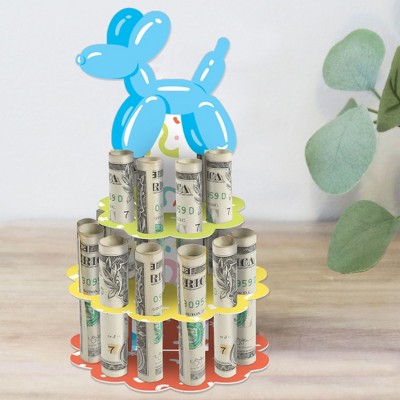 Big Dot of Happiness Balloon Animals - DIY Happy Birthday Party Money Holder Gift - Cash Cake