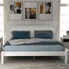 Streamdale Platform Bed Frame with Headboard, Wood Slat Support, No Box Spring Needed, Full, White - 2 of 4