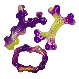 Itopfox Tough Dog Toys for Aggressive Chewers 3 Pack, Indestructible Dog Toy for Large Dogs, Bacon Flavored, Keeps Dogs Busy - 1 of 4