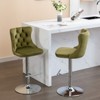 CAVINAS Dining Chairs Kitchen Chairs Set of 2 Bar stool Swivel Velvet Adjusatble Seat with Backs Tufted for Home Pub, Kitchen - 4 of 4