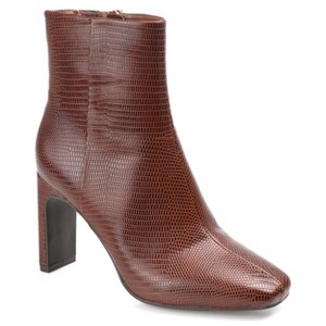 Journee Collection Womens Sarla Inside Zip Block Heel Booties - 1 of 4