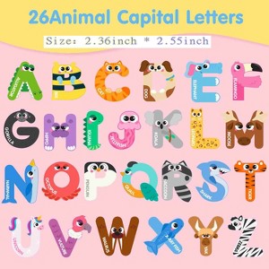 Large Size Magnetic Letters Cute Animal 26 Alphabet ABC Fridge Magnets Colorful Uppercase Animals Toys Education Spelling Learning Games for Toddlers - 1 of 3