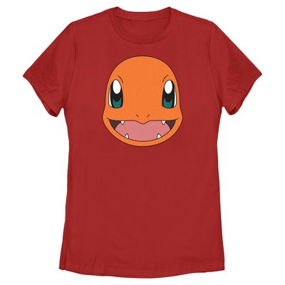 Women's Pokemon Charmander Smile  T-Shirt - Red - Medium