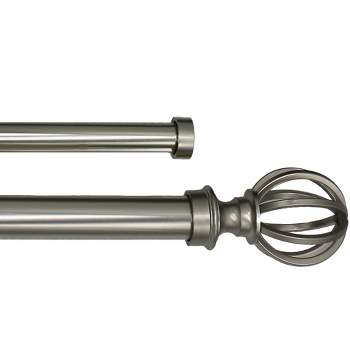 Silver Curtain Rods & Hardware 