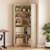 Farmhouse Corner Bookshelf, 71.8" L-Shaped Bookcase,  5-Tier Display Shelf with Storage for Living Room, Bedroom, Office - 4 of 4