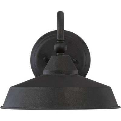 Black Industrial Gooseneck LED Vanity Wall Light