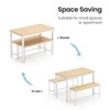 KTMBDW Dining Table Set for 4, Kitchen Table with Chairs, Rectangle Table with Metal Frame & MDF Board for Living Room, Small Apartment Saving Space - 3 of 4