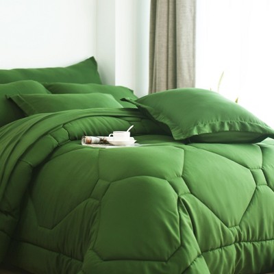 HIG 8 Piece King Comforter Set, Terracotta Honeycomb Quilted All Season Microfiber Bed in a Bag with Sheets and Body Pillowcase — фото 3