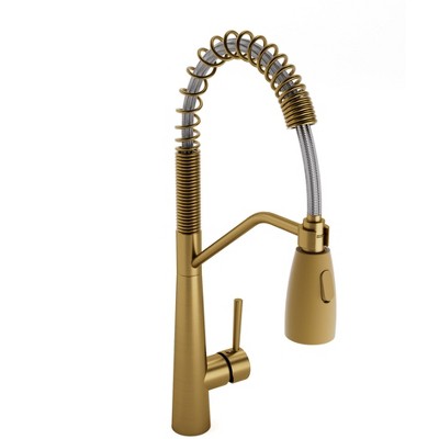YAWWALK Single Handle Kitchen Faucet with Pull-Down Sprayer - High Arc Design