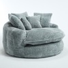 Aukfa 55" Oversized Round Chaise Lounge Chair, Modern Circle/Cloud Sofa Bed, Bean Bag Chair For Living Room - 4 of 4