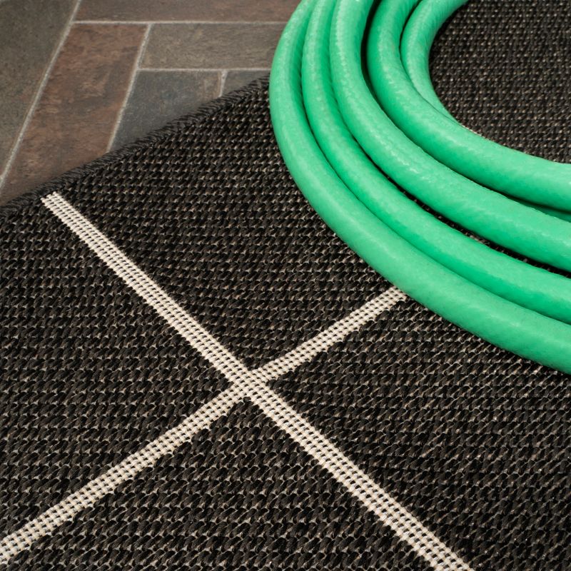 Grid Modern Squares Indoor/Outdoor Area Rug - JONATHAN Y, 3 of 13