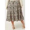 Women's Botanical Print Elastic Waist Tiered Skirt - Plus - Hayden LA - 3 of 4