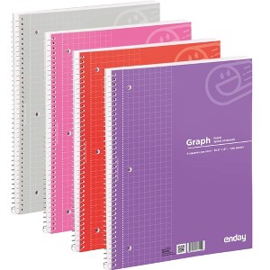 Enday Quad-Ruled Spiral Notebook 100 Sheets - 1 of 4