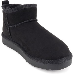 Soda Women's Mute Faux Fur Lined Mini Boot - 1 of 4