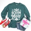Simply Sage Market Women's Season To Be Merry Long Sleeve Garment Dyed Tee - 2 of 4